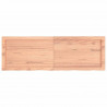Blat do łazienki, jasnobrązowy, 120x40x(2-6) cm, lite drewno