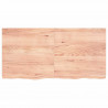 Blat do łazienki, jasnobrązowy, 120x60x(2-4) cm, lite drewno