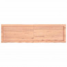 Blat do łazienki, jasnobrązowy, 140x40x(2-4) cm, lite drewno