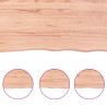 Blat do łazienki, jasnobrązowy, 140x50x(2-6) cm, lite drewno