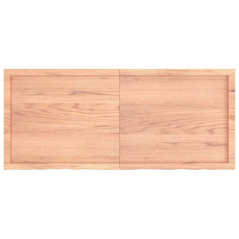 Blat do łazienki, jasnobrązowy, 140x60x(2-4) cm, lite drewno