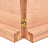 Blat do łazienki, jasnobrązowy, 140x60x(2-6) cm, lite drewno