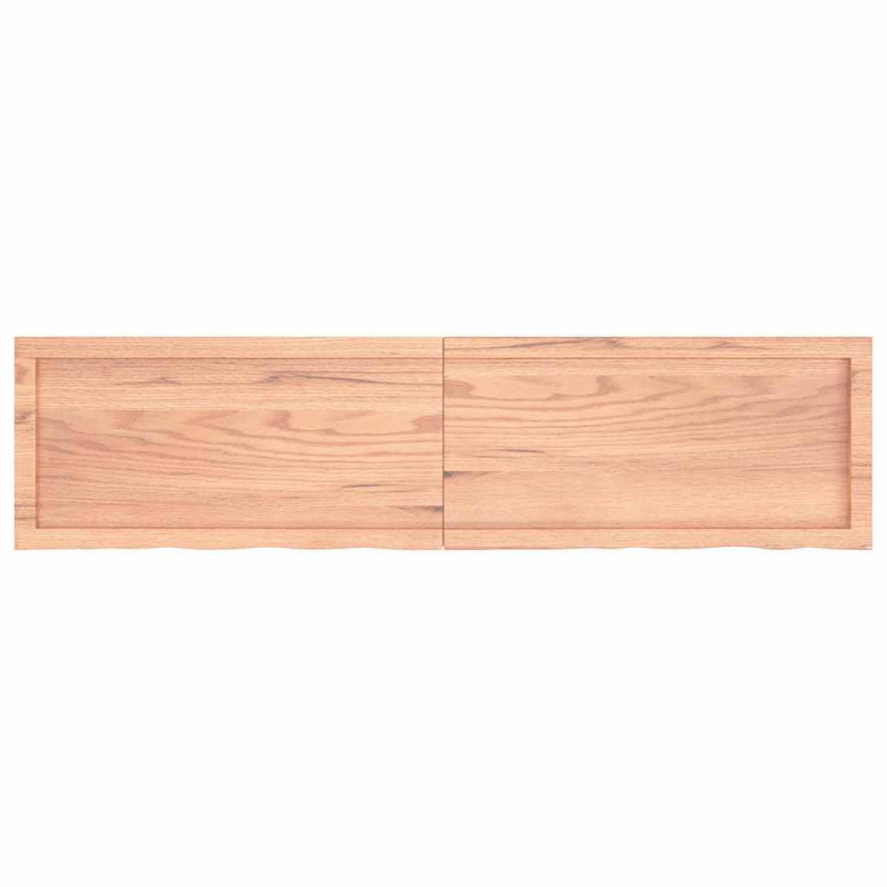 Blat do łazienki, jasnobrązowy, 160x40x(2-4) cm, lite drewno