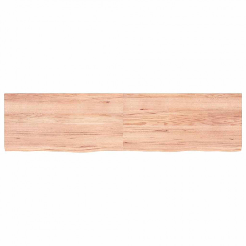 Blat do łazienki, jasnobrązowy, 160x40x(2-4) cm, lite drewno