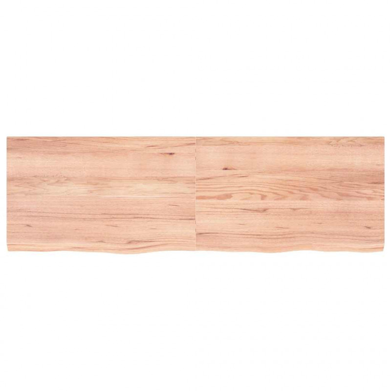 Blat do łazienki, jasnobrązowy, 160x50x(2-4) cm, lite drewno