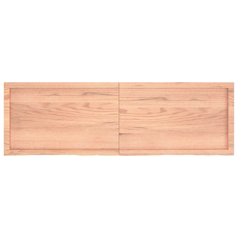 Blat do łazienki, jasnobrązowy, 160x50x(2-4) cm, lite drewno