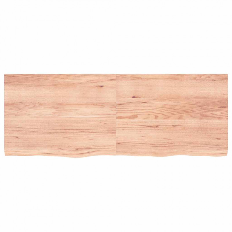 Blat do łazienki, jasnobrązowy, 160x60x(2-4) cm, lite drewno