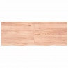 Blat do łazienki, jasnobrązowy, 160x60x(2-4) cm, lite drewno