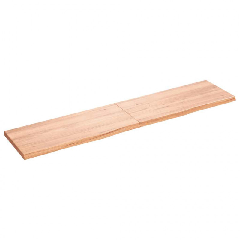 Blat do łazienki, jasnobrązowy, 180x40x(2-4) cm, lite drewno