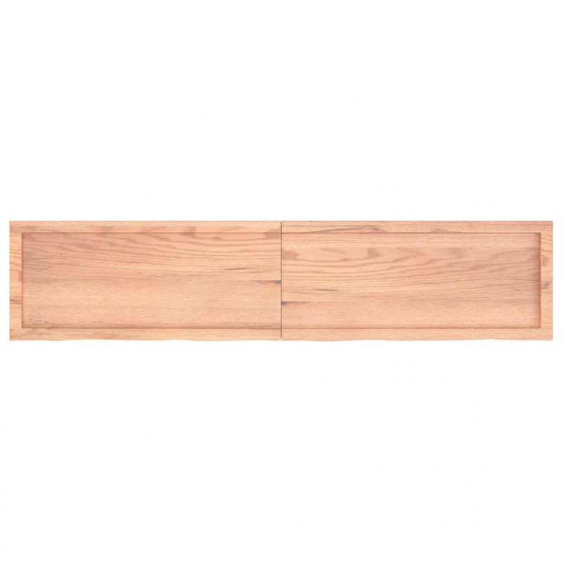 Blat do łazienki, jasnobrązowy, 180x40x(2-4) cm, lite drewno