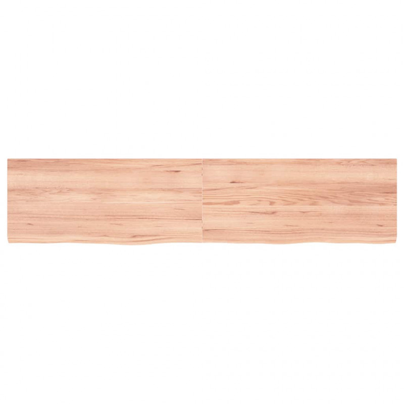 Blat do łazienki, jasnobrązowy, 180x40x(2-4) cm, lite drewno