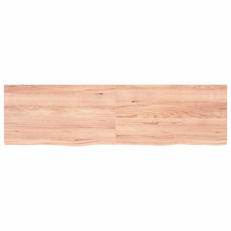 Blat do łazienki, jasnobrązowy, 180x50x(2-4) cm, lite drewno