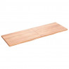 Blat do łazienki, jasnobrązowy, 180x60x(2-4) cm, lite drewno