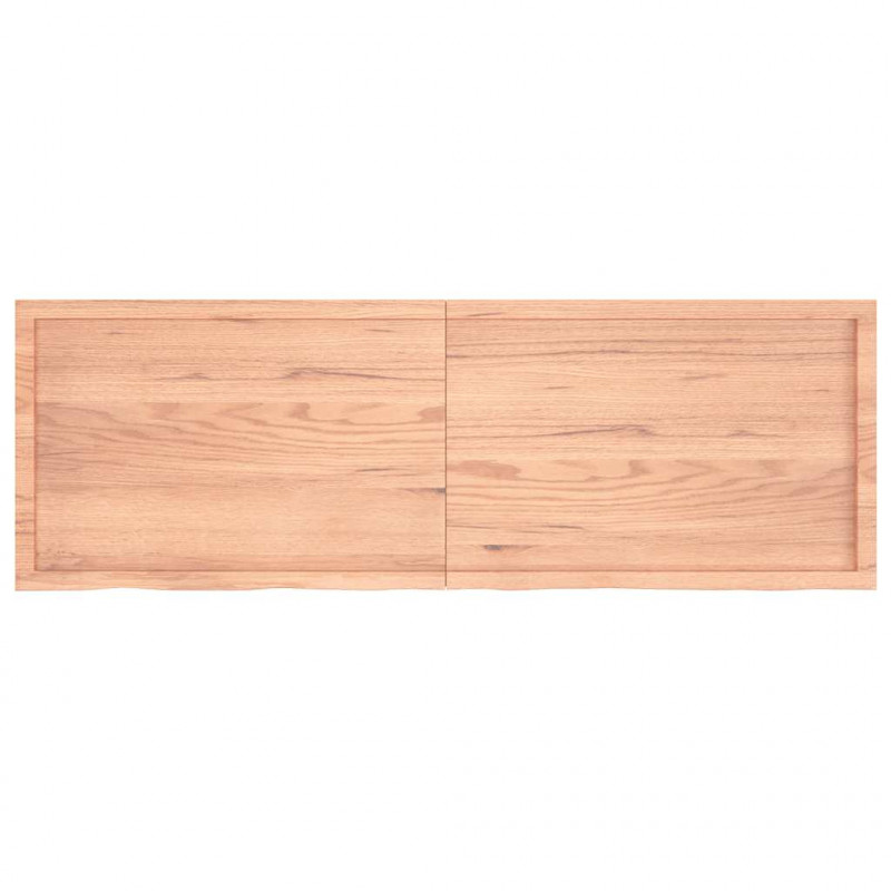 Blat do łazienki, jasnobrązowy, 180x60x(2-4) cm, lite drewno