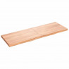 Blat do łazienki, jasnobrązowy, 180x60x(2-6) cm, lite drewno