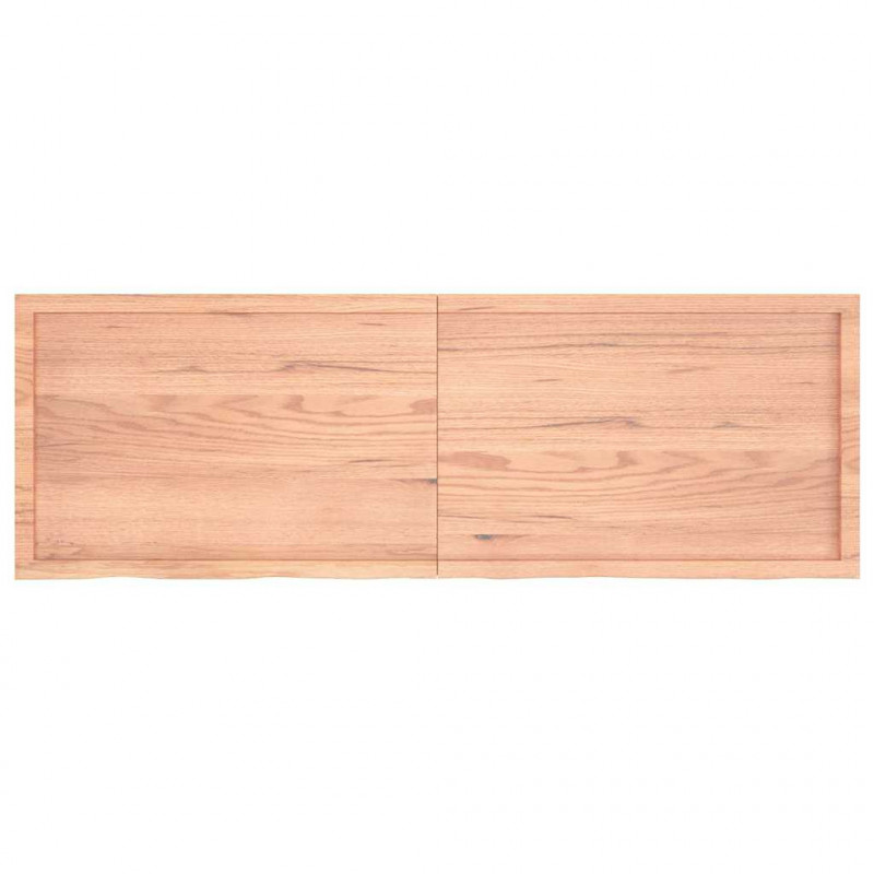 Blat do łazienki, jasnobrązowy, 180x60x(2-6) cm, lite drewno