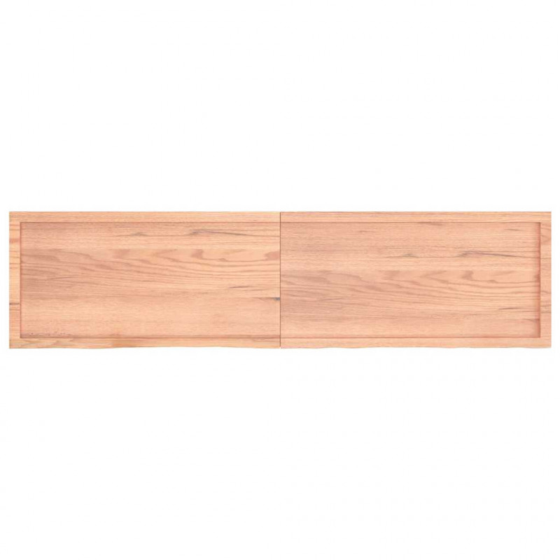 Blat do łazienki, jasnobrązowy, 200x50x(2-4) cm, lite drewno