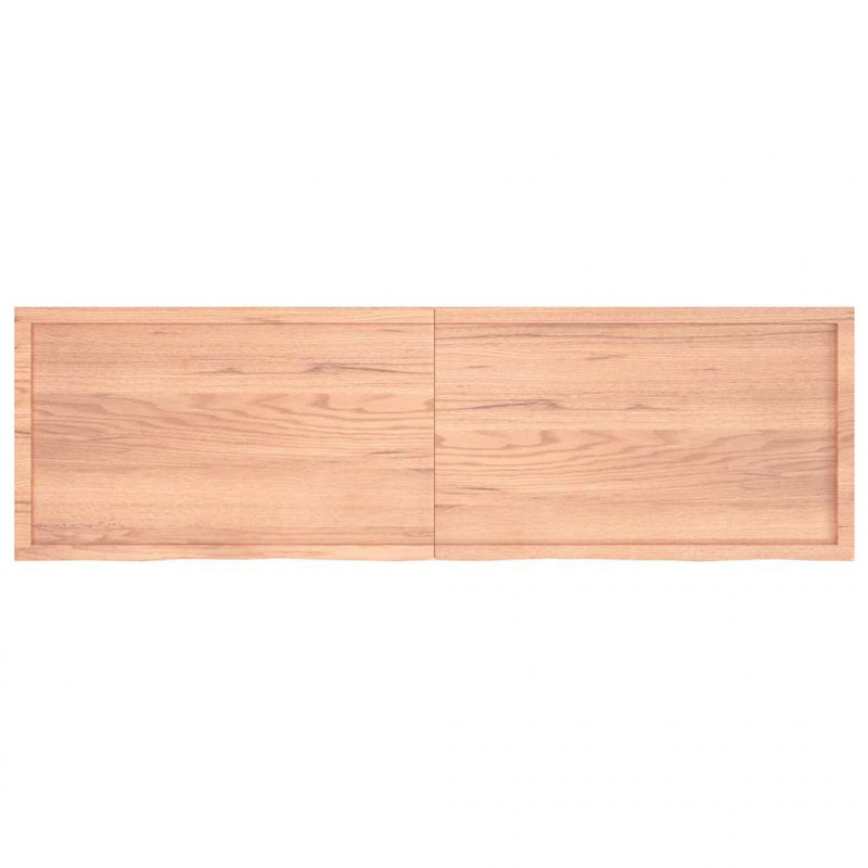 Blat do łazienki, jasnobrązowy, 200x60x(2-4) cm, lite drewno