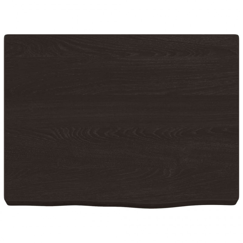 Blat do łazienki, ciemnobrązowy, 40x30x(2-4) cm, lite drewno