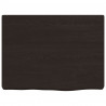 Blat do łazienki, ciemnobrązowy, 40x30x(2-4) cm, lite drewno