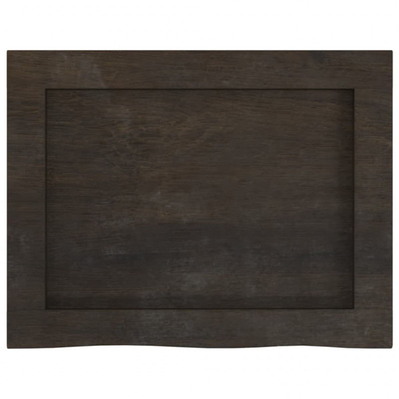 Blat do łazienki, ciemnobrązowy, 40x30x(2-4) cm, lite drewno