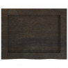 Blat do łazienki, ciemnobrązowy, 40x30x(2-4) cm, lite drewno