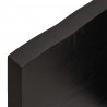 Blat do łazienki, ciemnobrązowy, 40x30x(2-4) cm, lite drewno