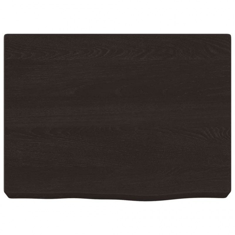Blat do łazienki, ciemnobrązowy, 40x30x(2-6) cm, lite drewno