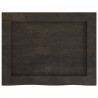 Blat do łazienki, ciemnobrązowy, 40x30x(2-6) cm, lite drewno