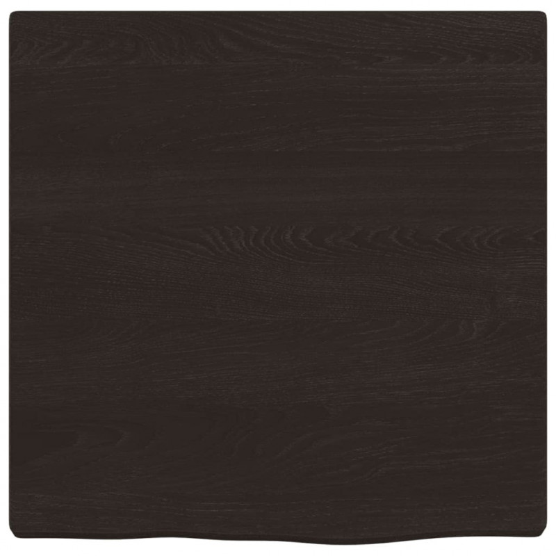 Blat do łazienki, ciemnobrązowy, 40x40x(2-4) cm, lite drewno