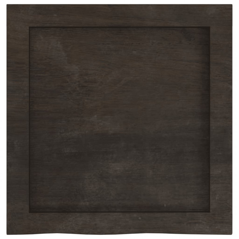 Blat do łazienki, ciemnobrązowy, 40x40x(2-4) cm, lite drewno