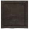 Blat do łazienki, ciemnobrązowy, 40x40x(2-4) cm, lite drewno