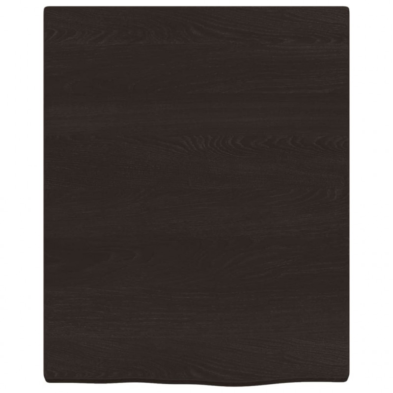 Blat do łazienki, ciemnobrązowy, 40x50x(2-4) cm, lite drewno