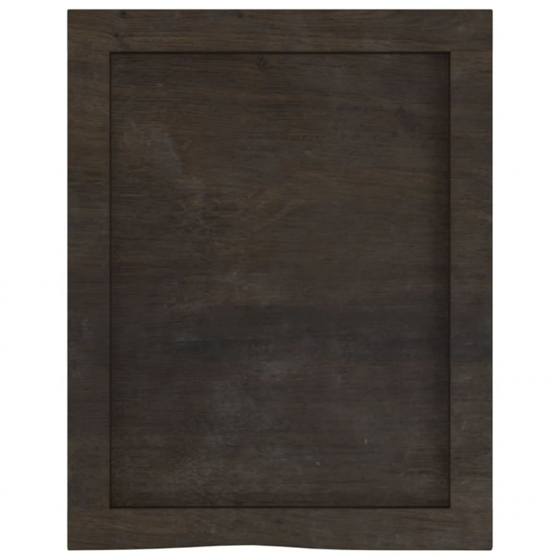 Blat do łazienki, ciemnobrązowy, 40x50x(2-4) cm, lite drewno