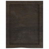 Blat do łazienki, ciemnobrązowy, 40x50x(2-4) cm, lite drewno