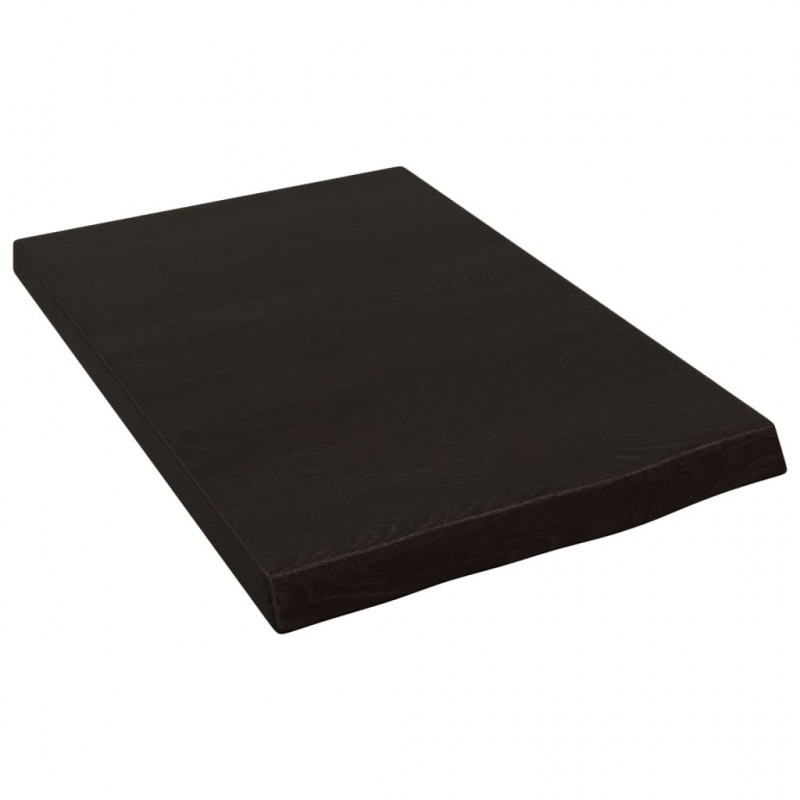 Blat do łazienki, ciemnobrązowy, 40x60x(2-4) cm, lite drewno