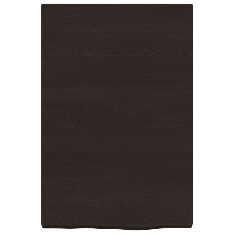 Blat do łazienki, ciemnobrązowy, 40x60x(2-4) cm, lite drewno