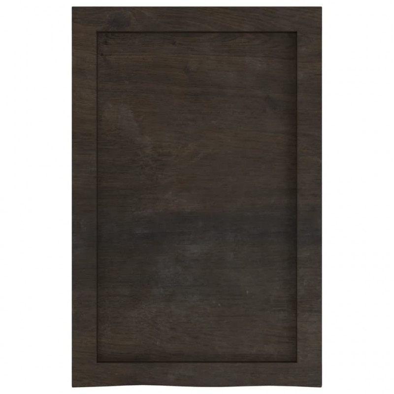Blat do łazienki, ciemnobrązowy, 40x60x(2-4) cm, lite drewno