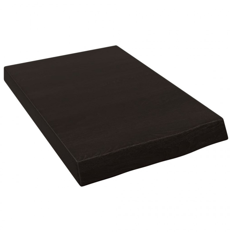 Blat do łazienki, ciemnobrązowy, 40x60x(2-6) cm, lite drewno