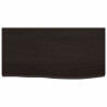 Blat do łazienki, ciemnobrązowy, 60x30x(2-4) cm, lite drewno