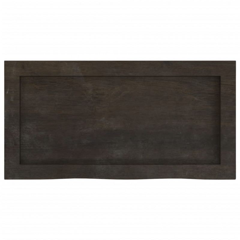 Blat do łazienki, ciemnobrązowy, 60x30x(2-4) cm, lite drewno