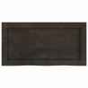 Blat do łazienki, ciemnobrązowy, 60x30x(2-4) cm, lite drewno