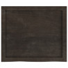 Blat do łazienki, ciemnobrązowy, 60x50x(2-4) cm, lite drewno