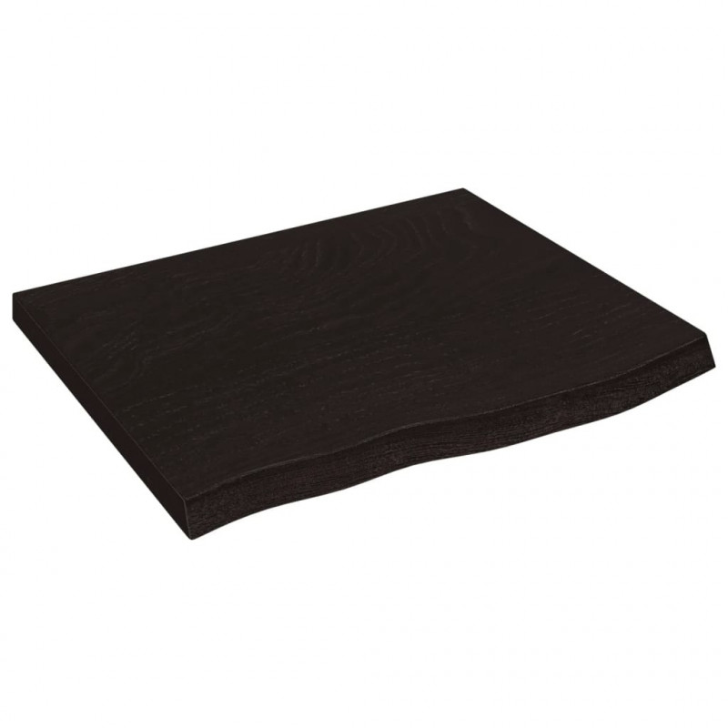 Blat do łazienki, ciemnobrązowy, 60x60x(2-4) cm, lite drewno