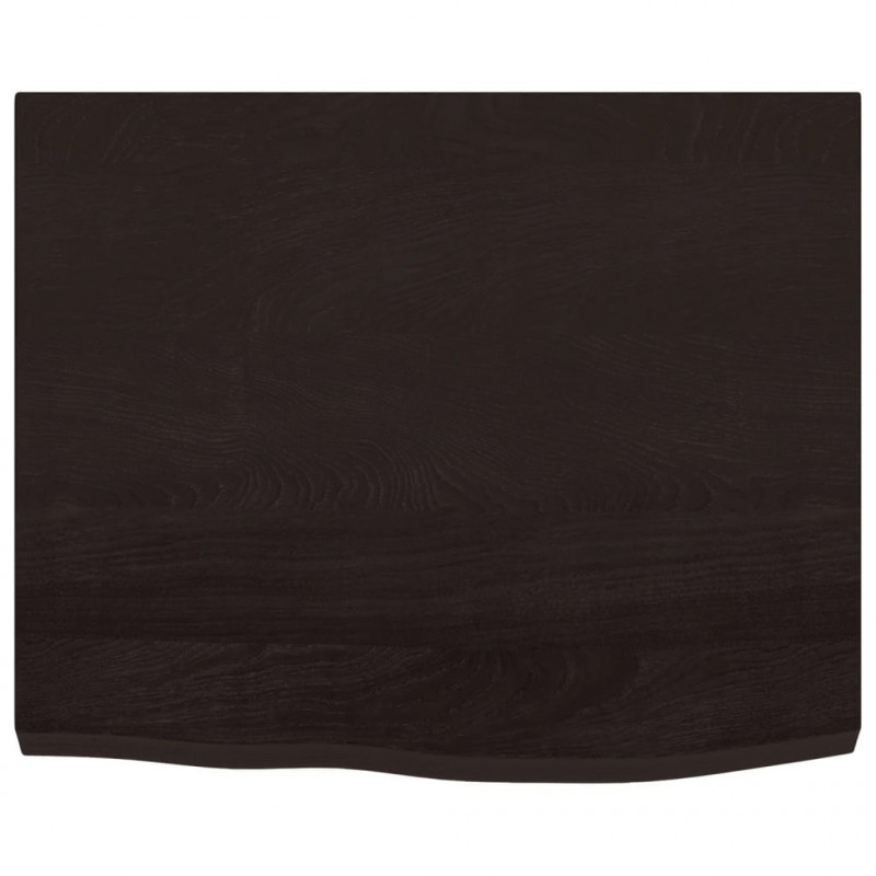 Blat do łazienki, ciemnobrązowy, 60x60x(2-4) cm, lite drewno