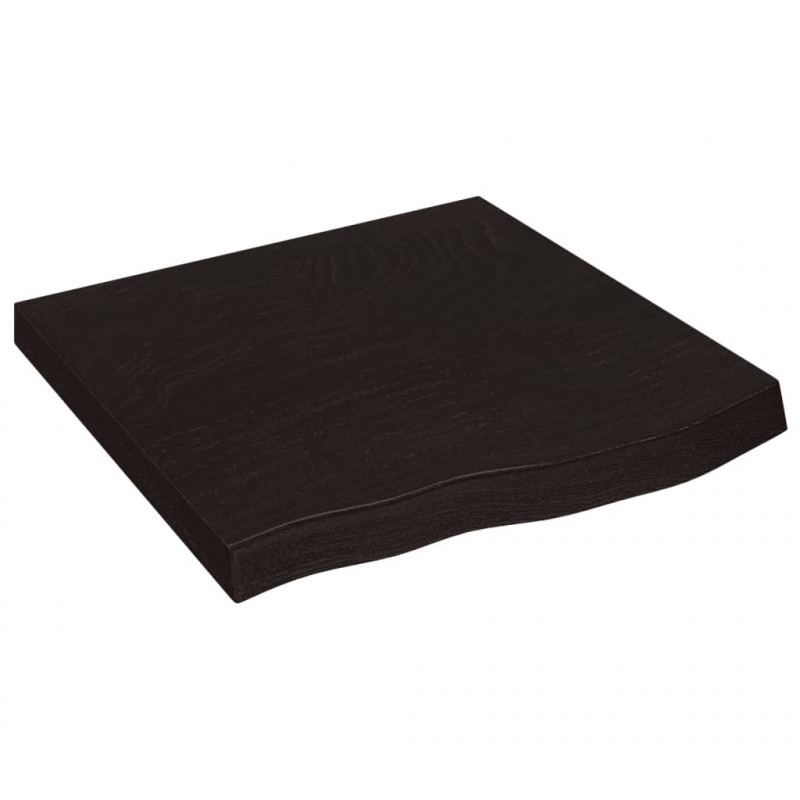 Blat do łazienki, ciemnobrązowy, 60x60x(2-6) cm, lite drewno