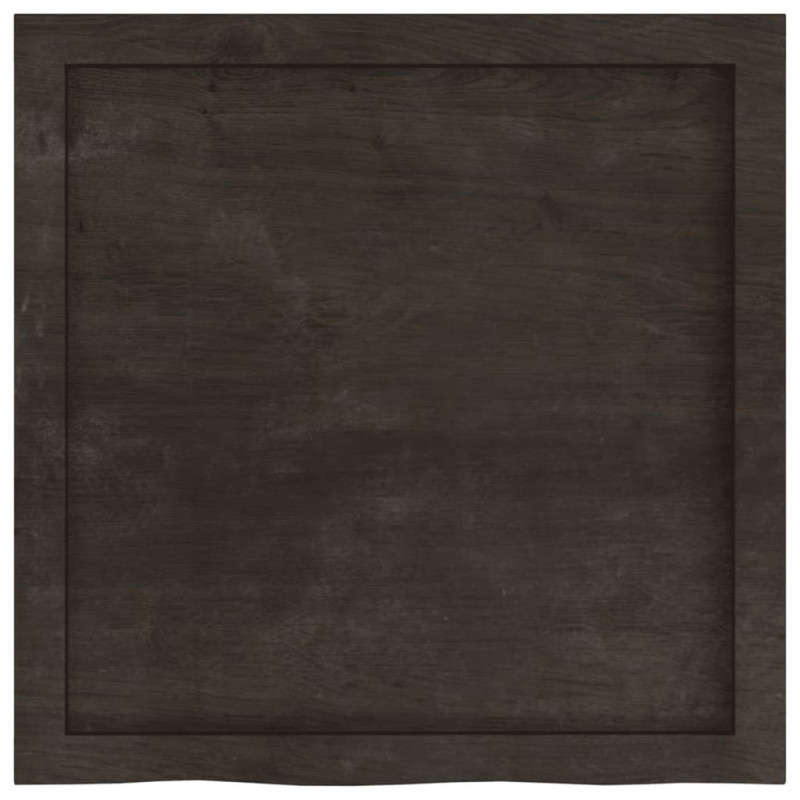 Blat do łazienki, ciemnobrązowy, 60x60x(2-6) cm, lite drewno