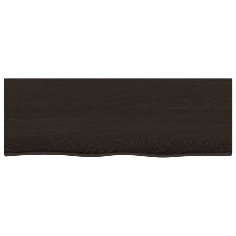 Blat do łazienki, ciemnobrązowy, 80x30x(2-4) cm, lite drewno