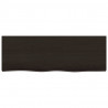 Blat do łazienki, ciemnobrązowy, 80x30x(2-4) cm, lite drewno