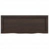 Blat do łazienki, ciemnobrązowy, 80x30x(2-4) cm, lite drewno